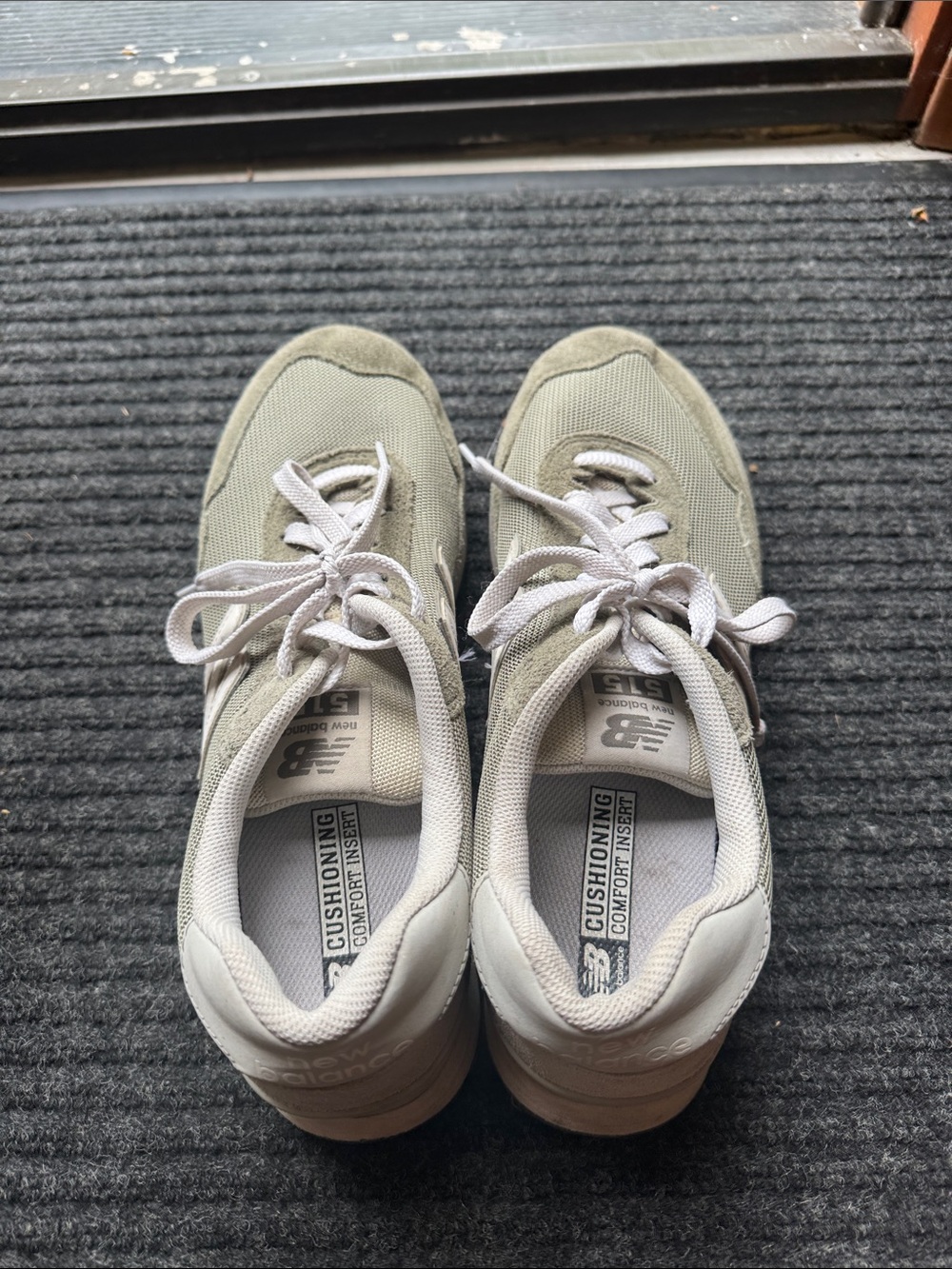 New Balance Olive Green and Light Gray Athletic Sneakers